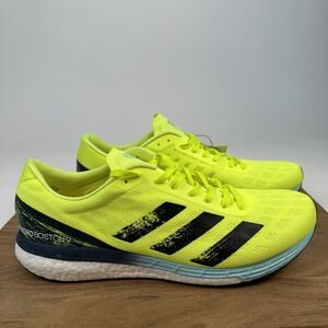 New Mens Adidas‎ Adizero Boston 9 Green Running Sneakers Shoes Size 13 M